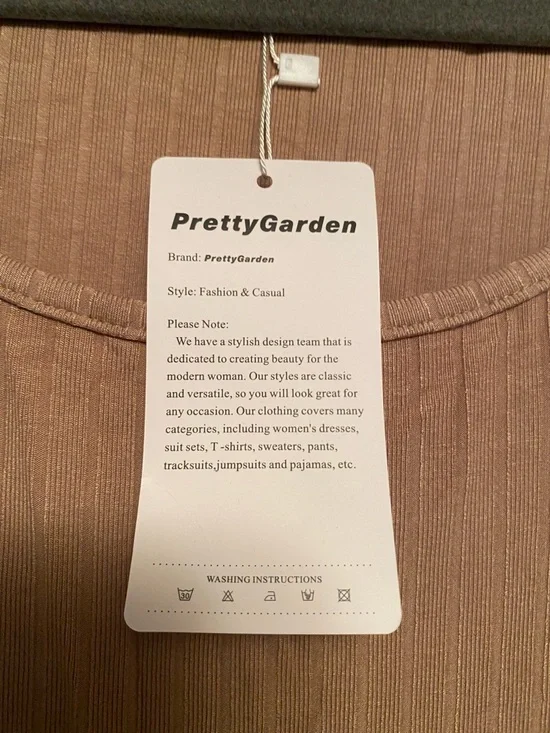 Pretty Garden Everyday Scoop Neck Maxi Dress in Tan…size XL - Picture 5 of 5